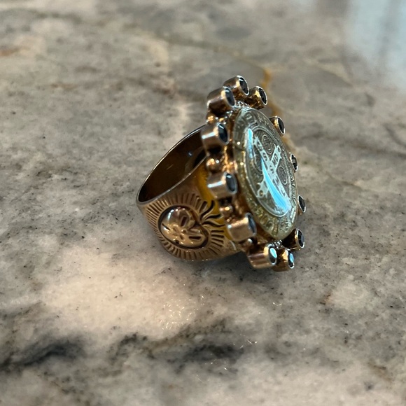 VIRGIN SAINTS & ANGELS VINTAGE SAN BENITO RING IN ROSE GOLD - Picture 3 of 11